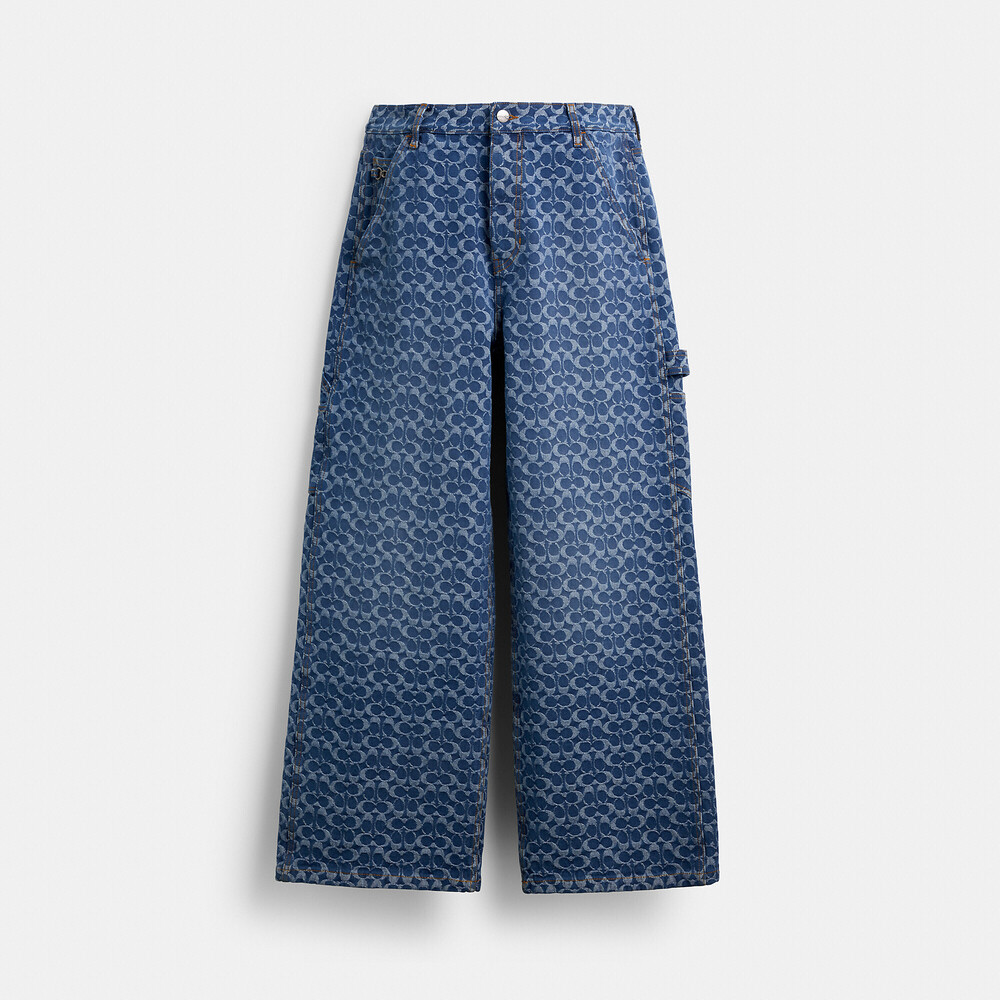 Coach Outlet Men's Signature Denim Carpenter Pants In Organic Cotton Size 30
